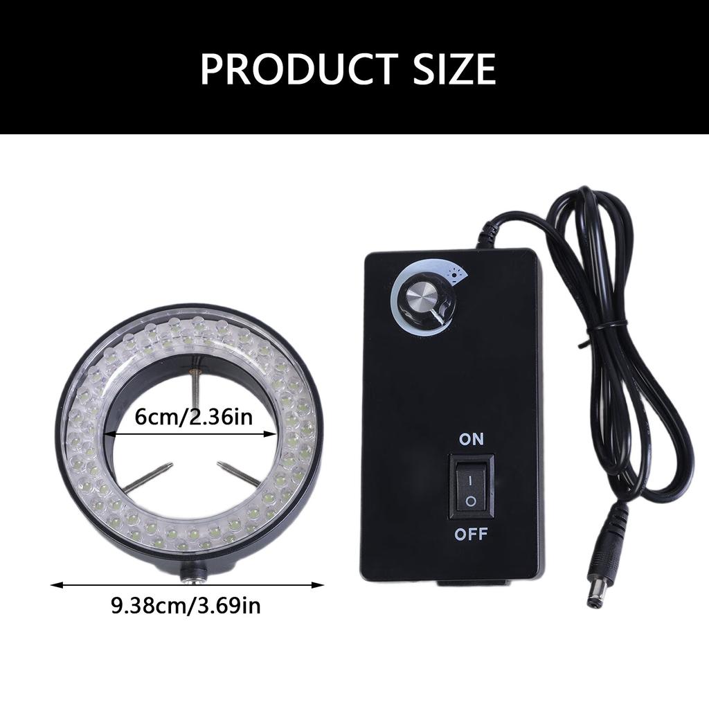 Verstellbares LED-Ringlicht Geeignet für Mikroskope 60 LEDs Weiße Beleuchtung Wissenschaftliche Forschung und Elektronikreparatur