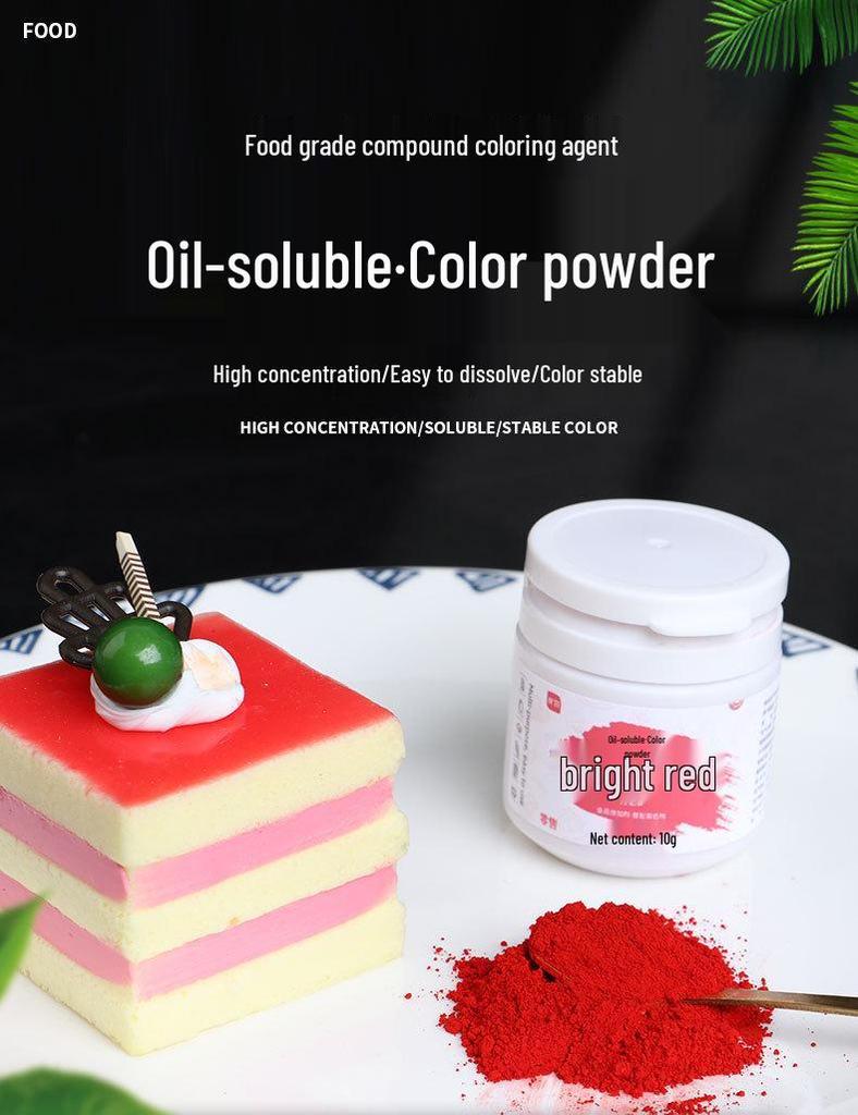 Chocolate Oil-Soluble Food Color Powder for Pastry, Mousse, Fondant, Glaze & Lipstick - 10g