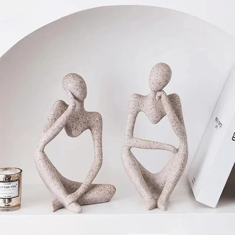 Sand Color, Abstract, Statue, Sculpture, Yoga, Figurine, Living Room, Home Decoration, Tabletop Decoration