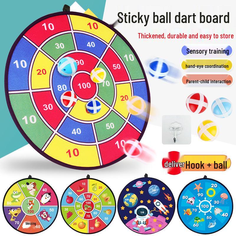 Children's Indoor/Outdoor Sticky Dartboard Set: Target Throwing Toy for Parent-Child Interaction