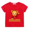 Daniel Tiger’s Neighborhood Children's T-shirts Cotton Cartoon Print Short Sleeve Funny Boys Cute Girls Tees Casual Tops Summer