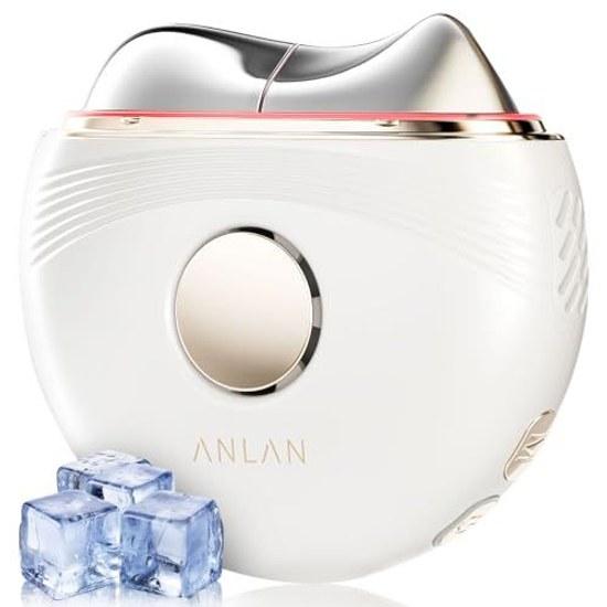ANLAN Warm Cool Lift Gua Sha Facial Device EMS Electric Plate 45 Degrees Sensation Cooling 3 Color LED Vibration Suitable Whole Body Unisex Type C
