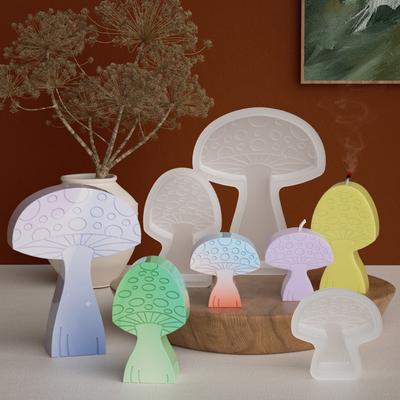 Mushroom Silicone Mold Mushroom Gypsum Mold DIY Handmade Drip Glue Production For Expanding Fragrance Gypsum Home Art Decoration