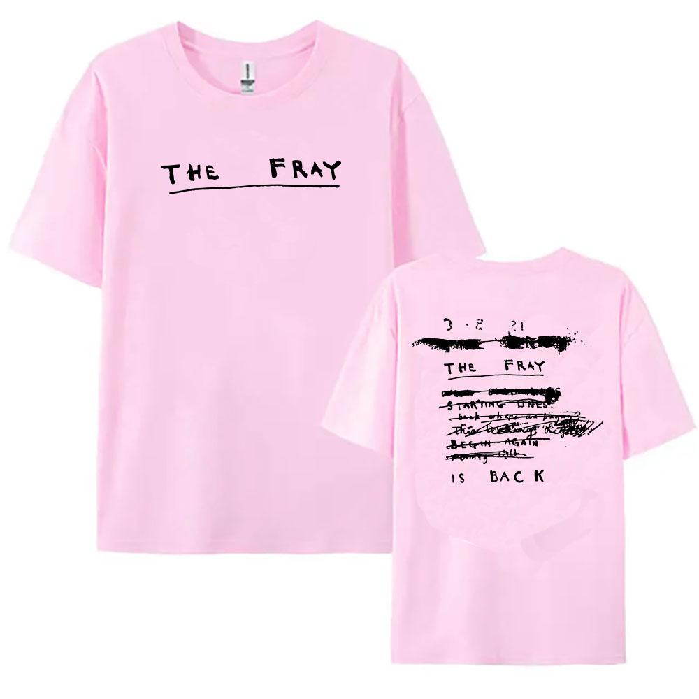 THE FRAY Pásmové Grafické Tričko s Krátkým Rukávem Bavlna Volné Pánské Tričko Unisex Streetwear Těžká Mentální Ležérní Pánské/Dámské Oblečení Tričko