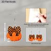 2D Flat Fall Thanksgiving Earrings Bow Pumpkin Dangle Earrings Women's Holiday Charm Jewelry
