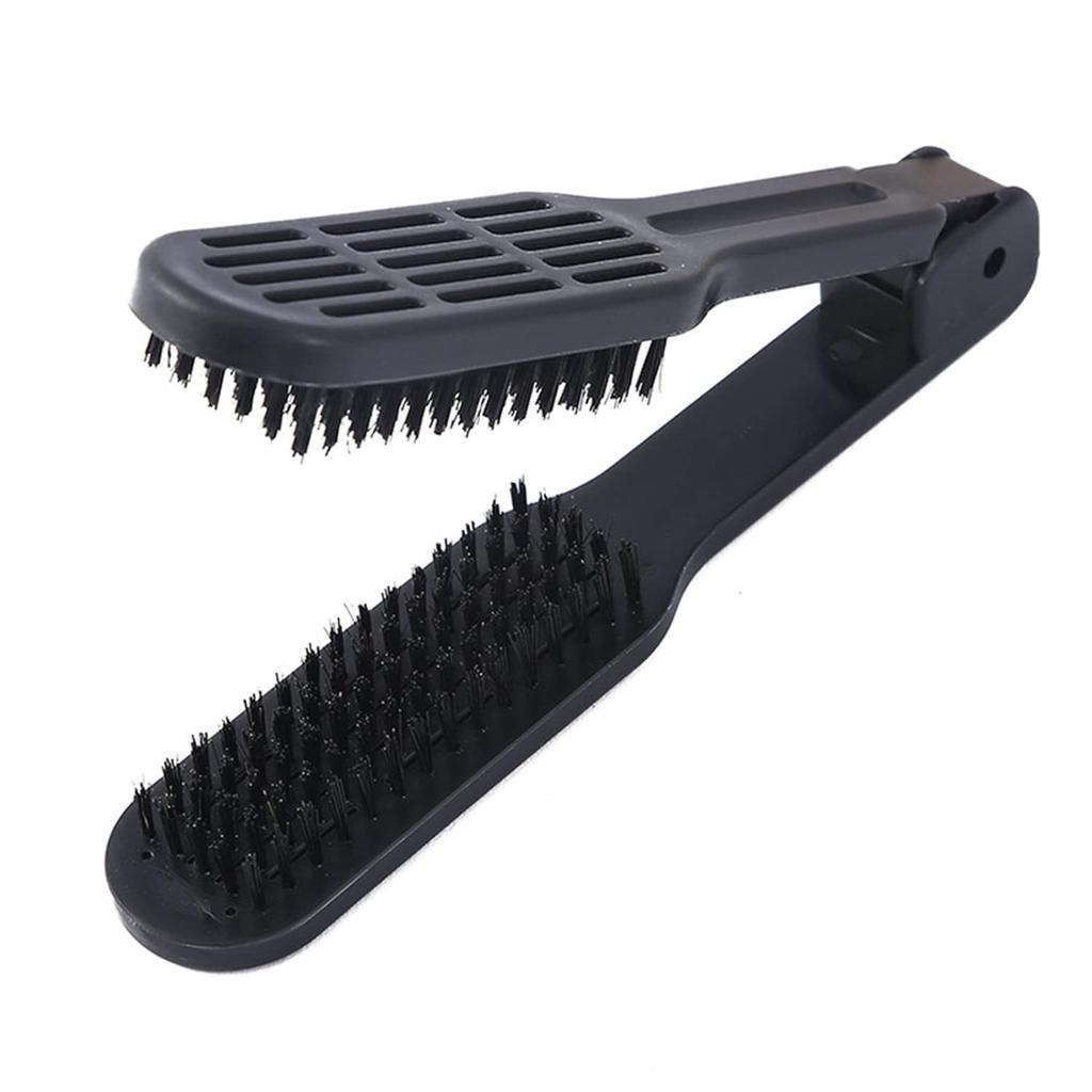 Double Brush Comb,Hair Straightening Brush Double Sided Hair Straightening Comb Heat Resistant Hair Straightening Brush With Handle