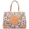 Ella Costura Dupla T Logo em Relevo Estampa Floral Fecho Magnético Bolsa Tote Bolsas Tote Femininas Multicolor 151611-650