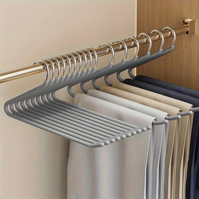 10pcs Metal Z-Shaped Pants Hangers - Space-Saving, Durable for Home & Store Use, Multi-Functional Clothing Rack