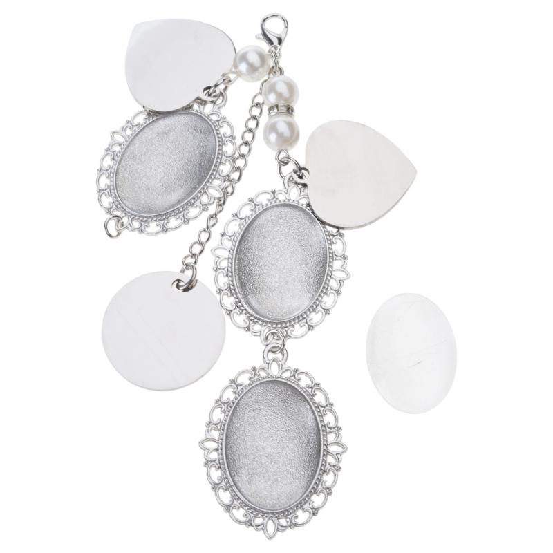 Handmade Alloy Glass Bridal Bag Charm Photo Frame Pendant Alloy Texture Perfect for Wedding Bouquet and Anniversary Gift