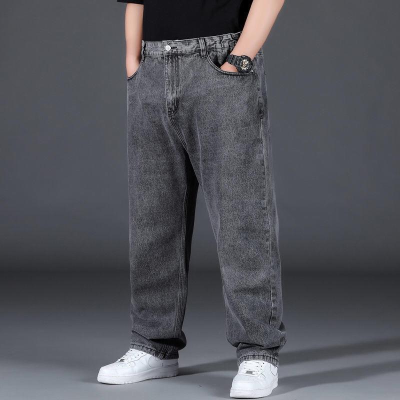 Herrenhosen Übergröße Jeans Herren Streetwear Große Größen Baumwolle Lockere Jeanshosen Lässige Cargohosen Atmungsaktive Große Dicke Hosen