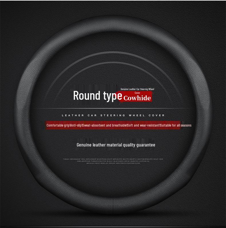 Suitable Leather Steering Wheel Cover for BYD Tang, Song, Qinplus, Han, and MAX - All Seasons, New Energy Models