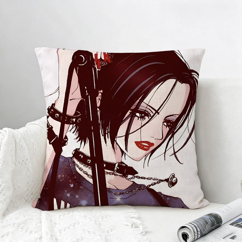Anime NANA Cushion Cover Natural Linen Pillowcase Set AllinOne Decor for Sofa Bedroom Chair