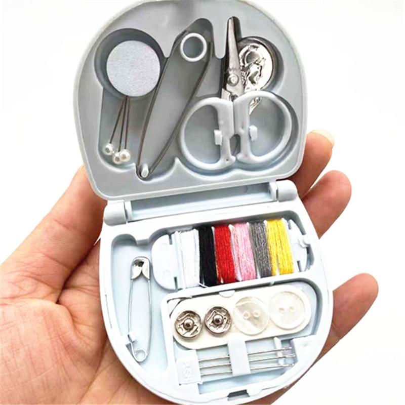 Basic Needle and Thread Set with Storage for Case Mini Sewing Kit Portable Sewing Supplies for Adult Home Travel Emergen