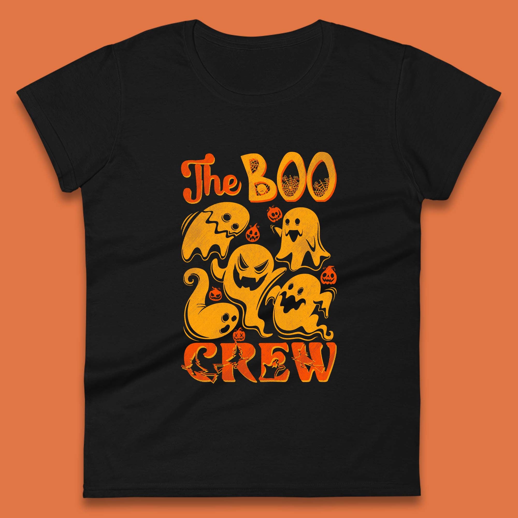 The Boo Crew Halloween Horror Scary Boo Ghost Squad Spooky Vibes Womens Tee T Shirt Mens Tops Unisex Top 4XL