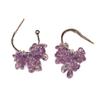 Purple ice waterfall tassel c stud earrings elegant and smart spring and summer vacation light luxury exquisite niche earrings earrings