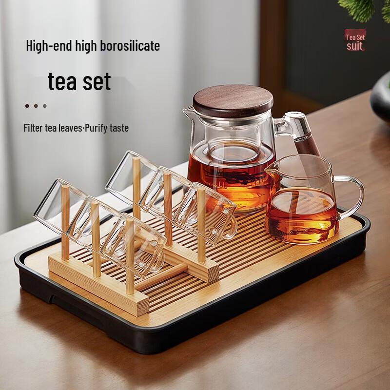 YIHUTEA Transparent Chinese Melamine Tea Set