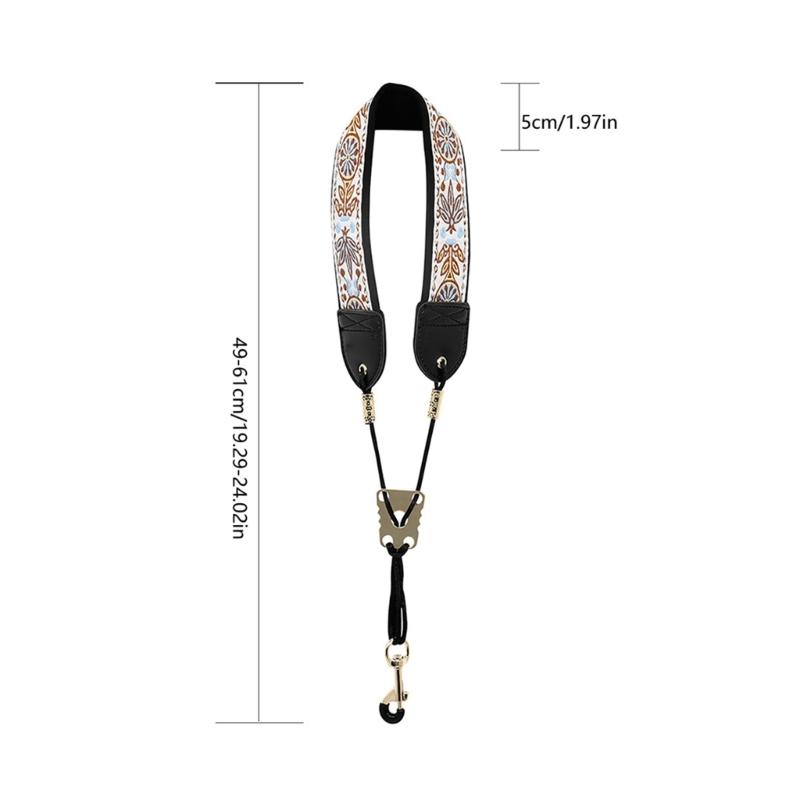 Adjusted Length Saxophone Neck Strap Soft Saxophone Belt Breathable Strap Padded Upgraded for Tenors Saxophone