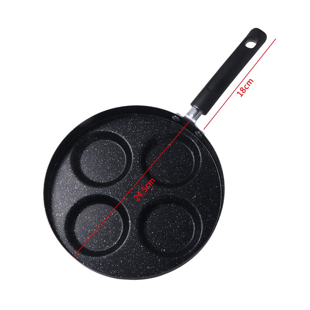 Round Breakfast Egg Pan 4 Hole Egg Frying Pan Durable Egg Ham Pans  Burger Shop