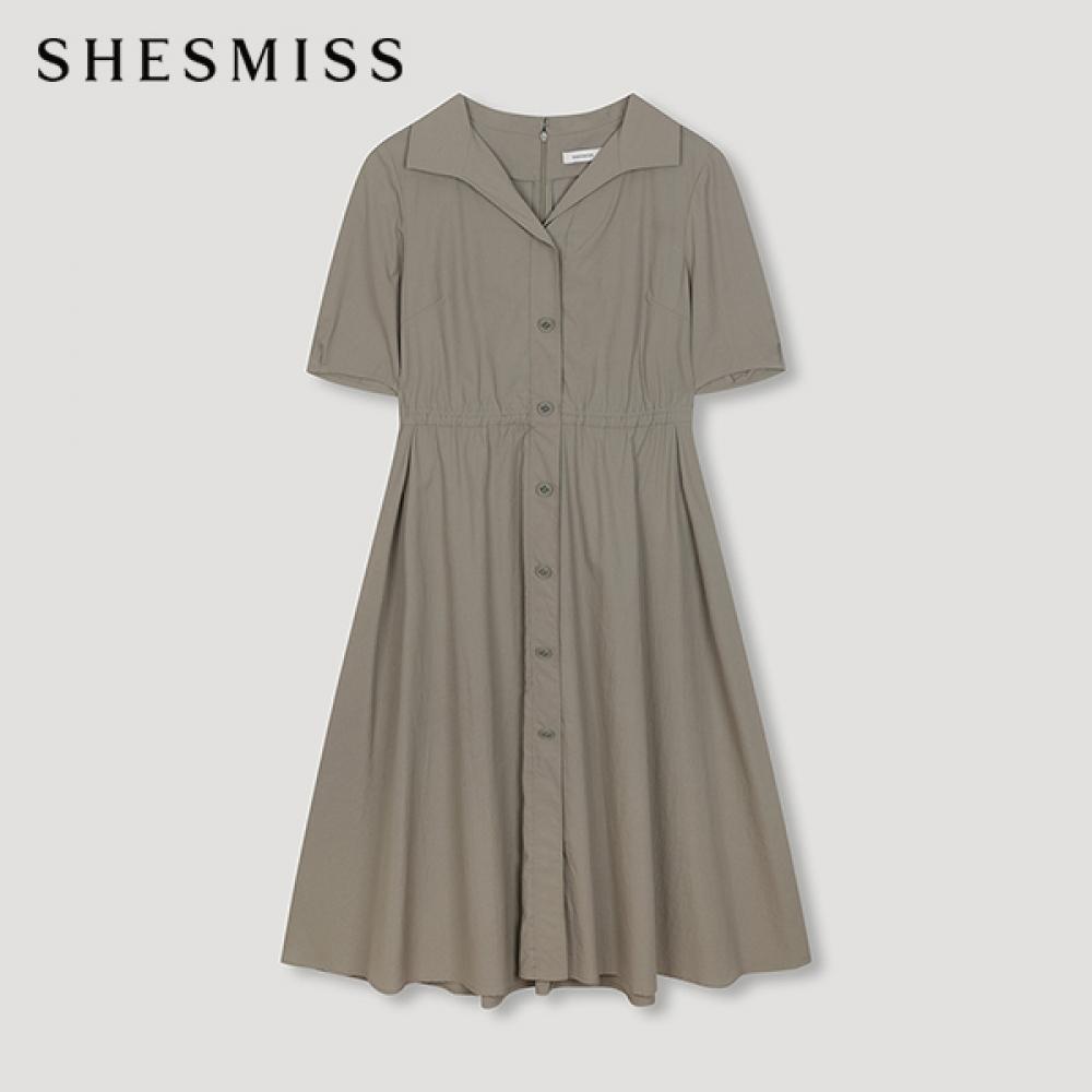 

She S miSS Open Collar Banding dreSS Swwopn22030 Kh Khaki/55