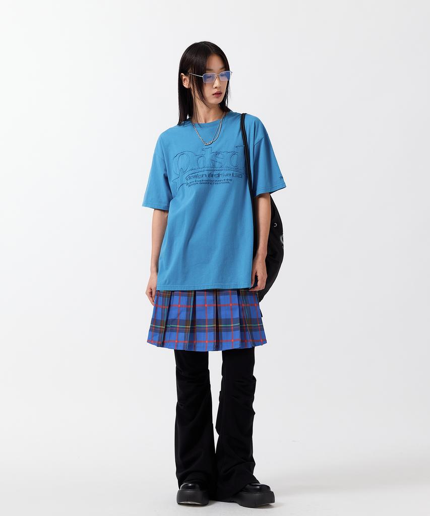 ODDSTUDIO Odsd Star Washed Oversized T-Shirt - Vintage Blue