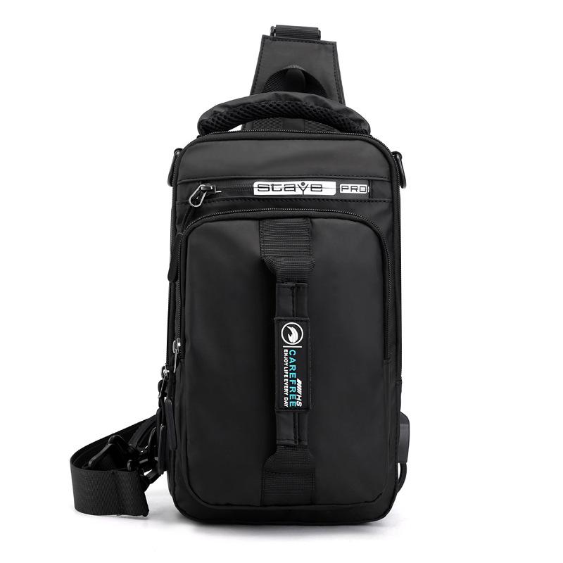 Men's USB Charging Multifunction Shoulder Chest Bag Backpack