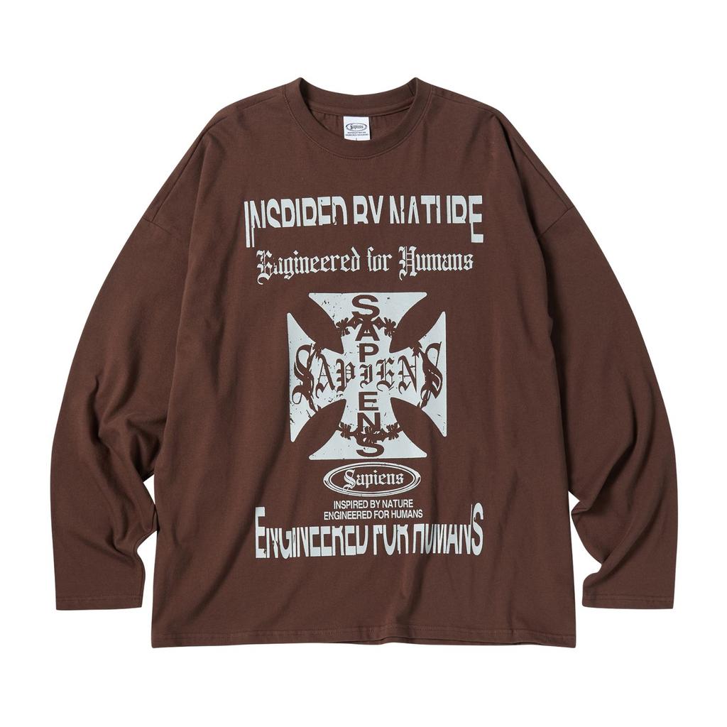 Sapienseu Genetic Graphic Long Sleeve Brown