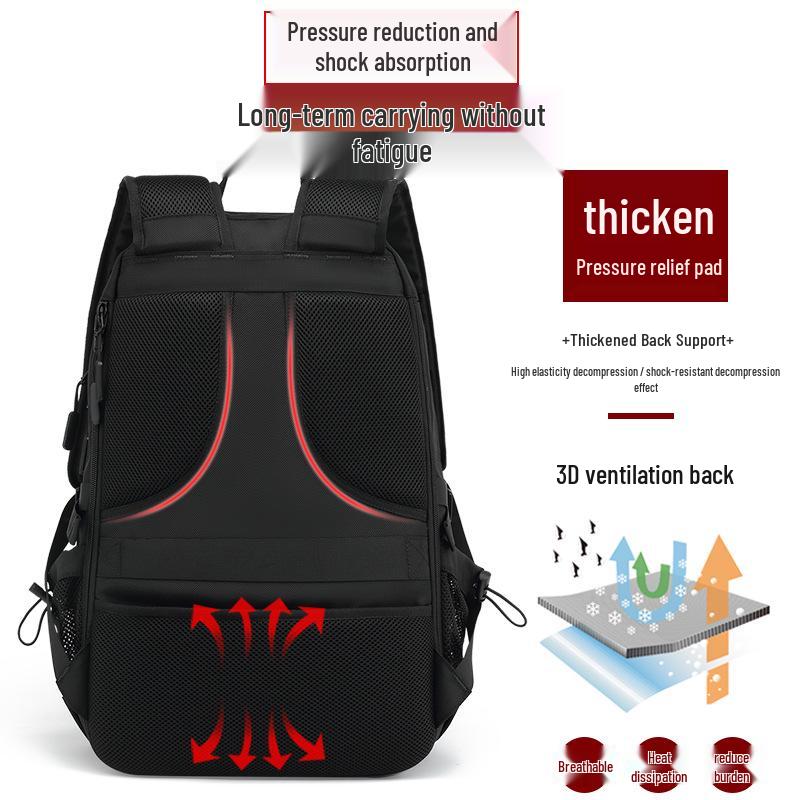 Extra Large Capacity USB Travel Backpack - Breathable, Multi-purpose for Men & Women