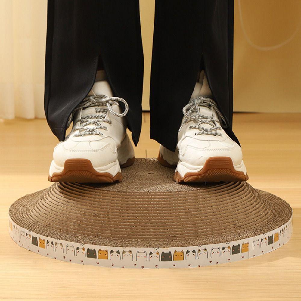 Wear-Resistant Cat Corrugated Scratcher Board Round Cat Scratcher Pad Furniture Protection