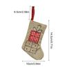 Burlap Embroidery Christmas Stocking Hemp Christmas Socks Hanger Christmas Tree Hanging