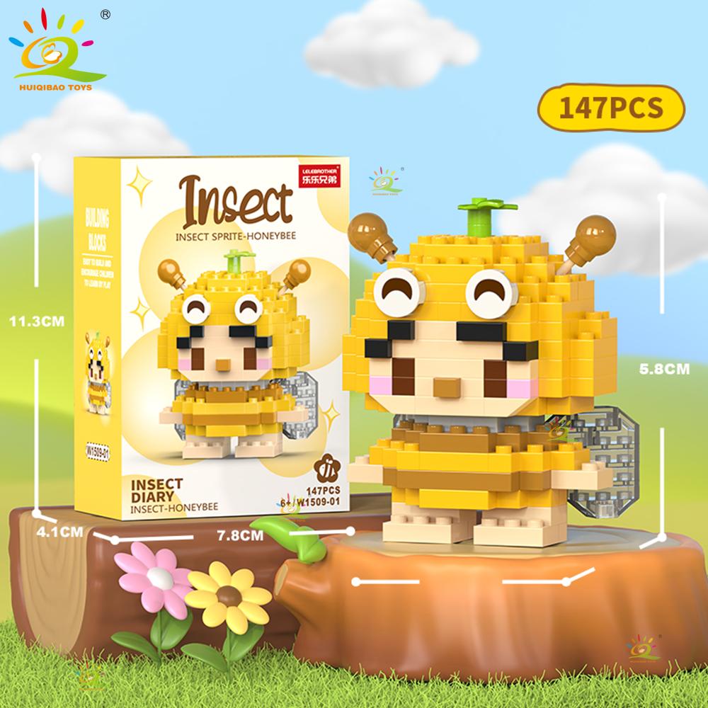 Mini Cute Insect Micro Building Blocks 3D Diamond Model BEE Snail Brick DIY City Construction Toy for Children Kid Gift