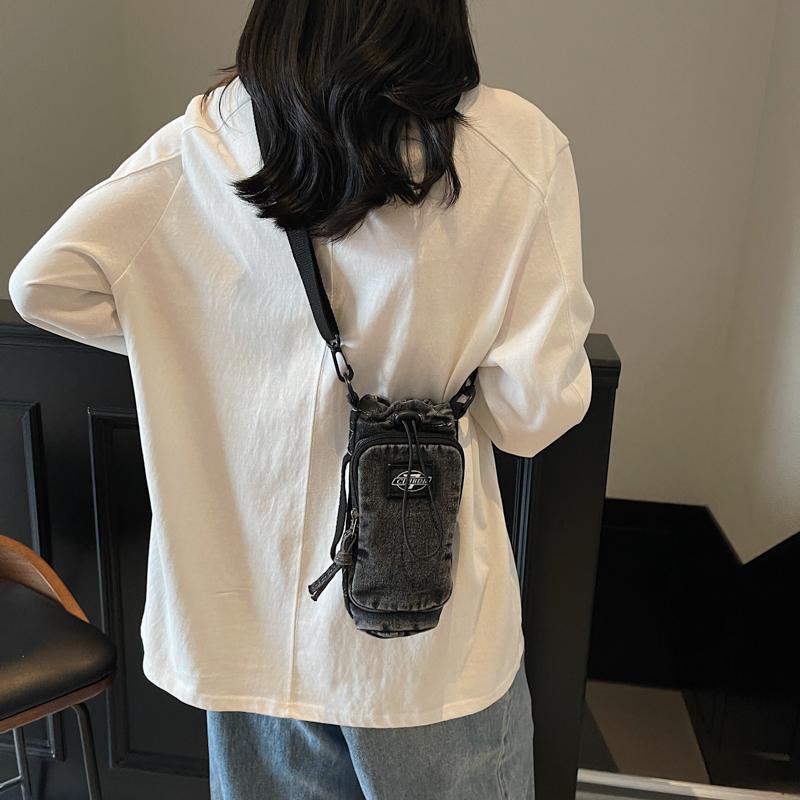 Damen Outdoor Sport Umhängetasche Herren Wasserkocher Tasche Multifunktionale Denim Schultertasche