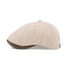 Autumn Winter Striped Beret Men's Retro Warm Forward Cap Painter's Cap Newsboy Cap