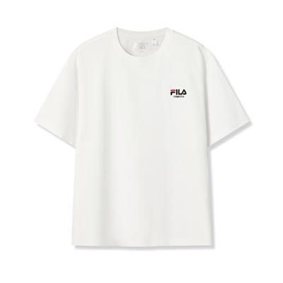 Fila Original Classic Embroidered Logo Simple Fashion Retro Casual Sports Comfortable Knitted Short Sleeve T-Shirt Unisex T-Shirt F51U619103FWT