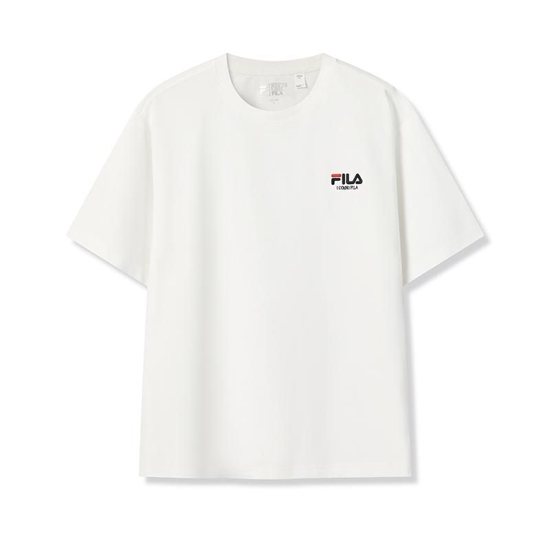 

FILA Original Classic Embroidered Logo Simple Fashion Retro Casual Sports Comfortable Knitted Short Sleeve T-Shirt Unisex T-Shirt F51U619103FWT XXXL