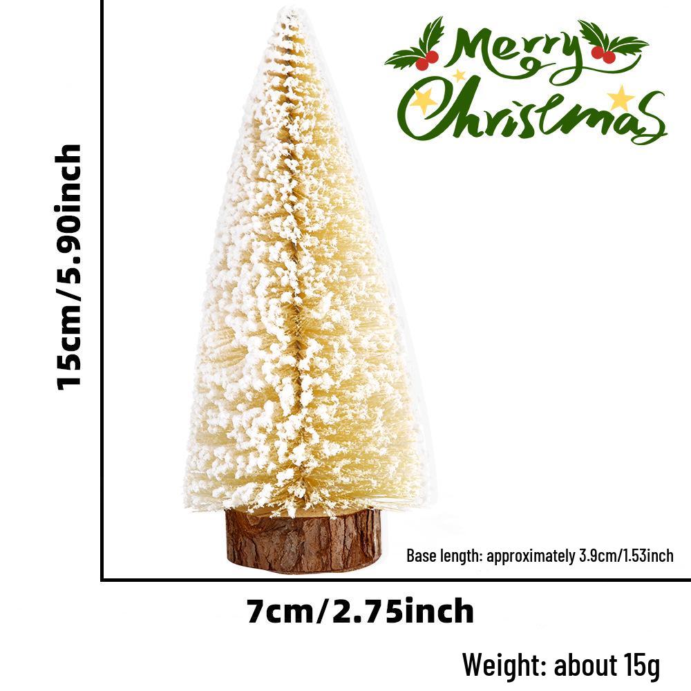 Mini Snow Spray Christmas Tree - Tabletop Holiday Decor Pine Cedar Ornament