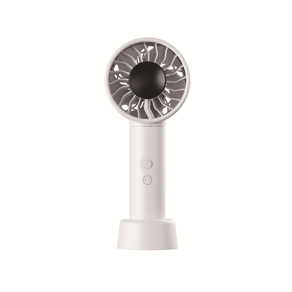 USB Rechargeable Mini Fan Portable Handheld Fan with 100-White