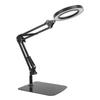 5X Lighted Magnifying Glass Lamp 2 In 1 Magnifying Swing Arm Desk Lamp with Clamp Stand 360 Degree