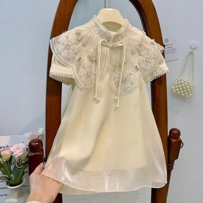 Robe Hanfu pour fille Robe d'été Petite fille Style chinois Jupe Bébé Été Cheongsam Robe de princesse