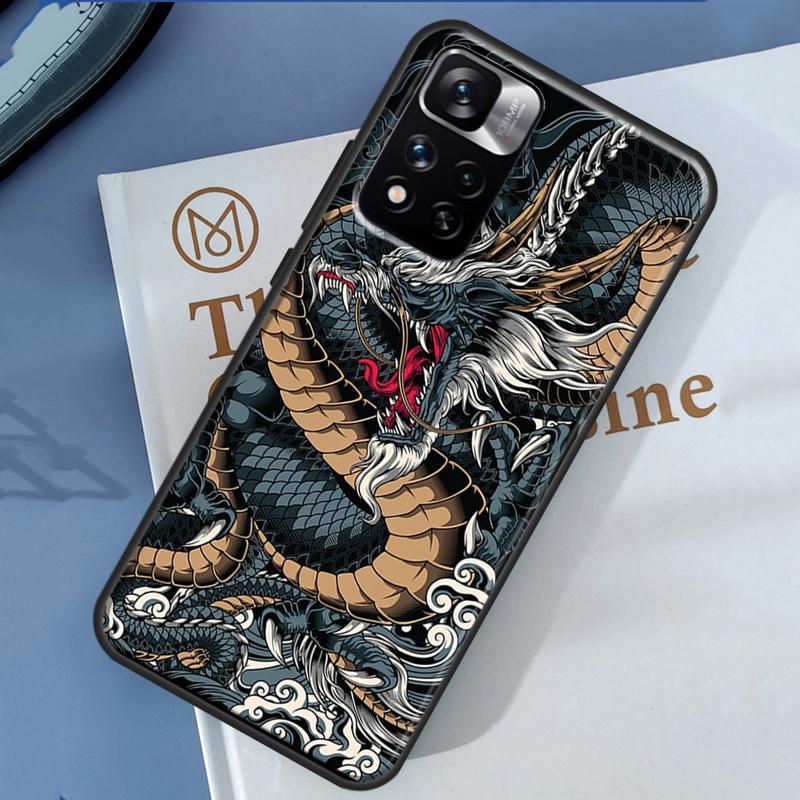 Chinese Dragon Case For Xiaomi Redmi Note 14 13 11 9 10 12 Pro 9S 10S 11S 12S Redmi 10C 12C 13C 14C Cover