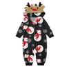 Christmas Hooded Jumpsuit Pajamas Elk Loungewear Outfits, Family Xmas  Matching Sets