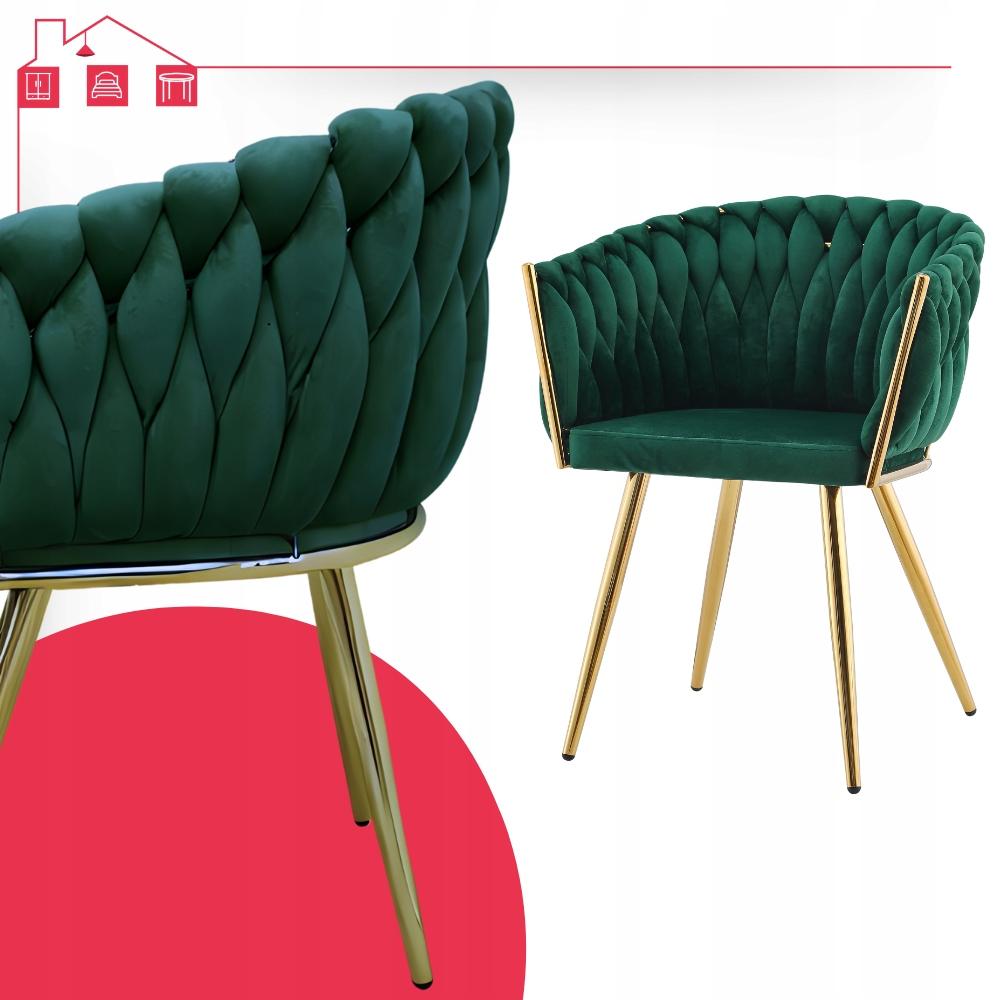 Freestanding Velvet Armchair Green Tilo Decorative Chair Family Meble