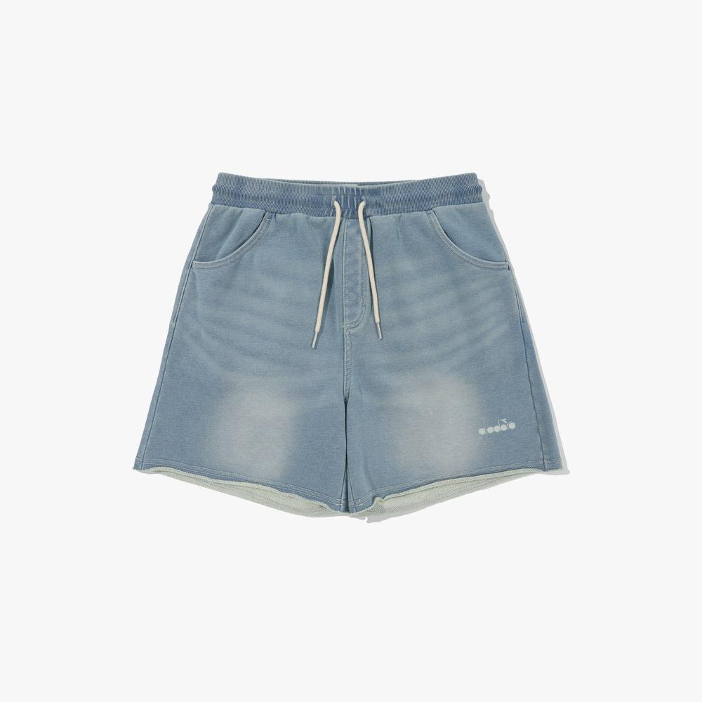 Diadora Equip Washed Denim 3.5-Length Sweat Shorts Women'S Blue