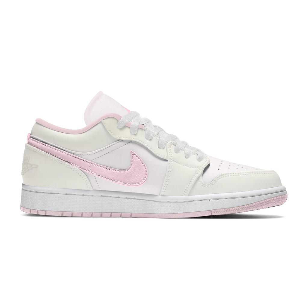 Jordan Air Jordan 1 Powder Cushioning Abrasion Resistant Vintage Basketball Shoes Women's Yellow Pink 553560-614(Team858-1.0)