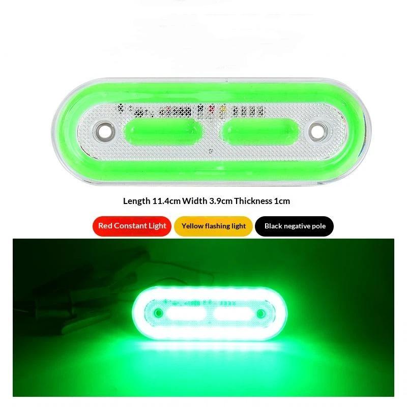 1Pcs Cob Small Oval Warning Light Constant Strobe Modes 12 To 80V Multiple Colors For Trucks Cars Motorcycle Safety