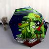 Looney Tunes Marvin the Martian Automatic Open/Close Umbrella   Compact Travel Umbrella, 8 Rib Heavy Duty Construction, Ideal Gift, 107