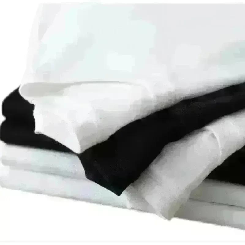 Summer Men's Gothic Pattern T-shirt - Black and White Skull Rose Printed Round-neck Casual Round-neck Short-sleeved Top