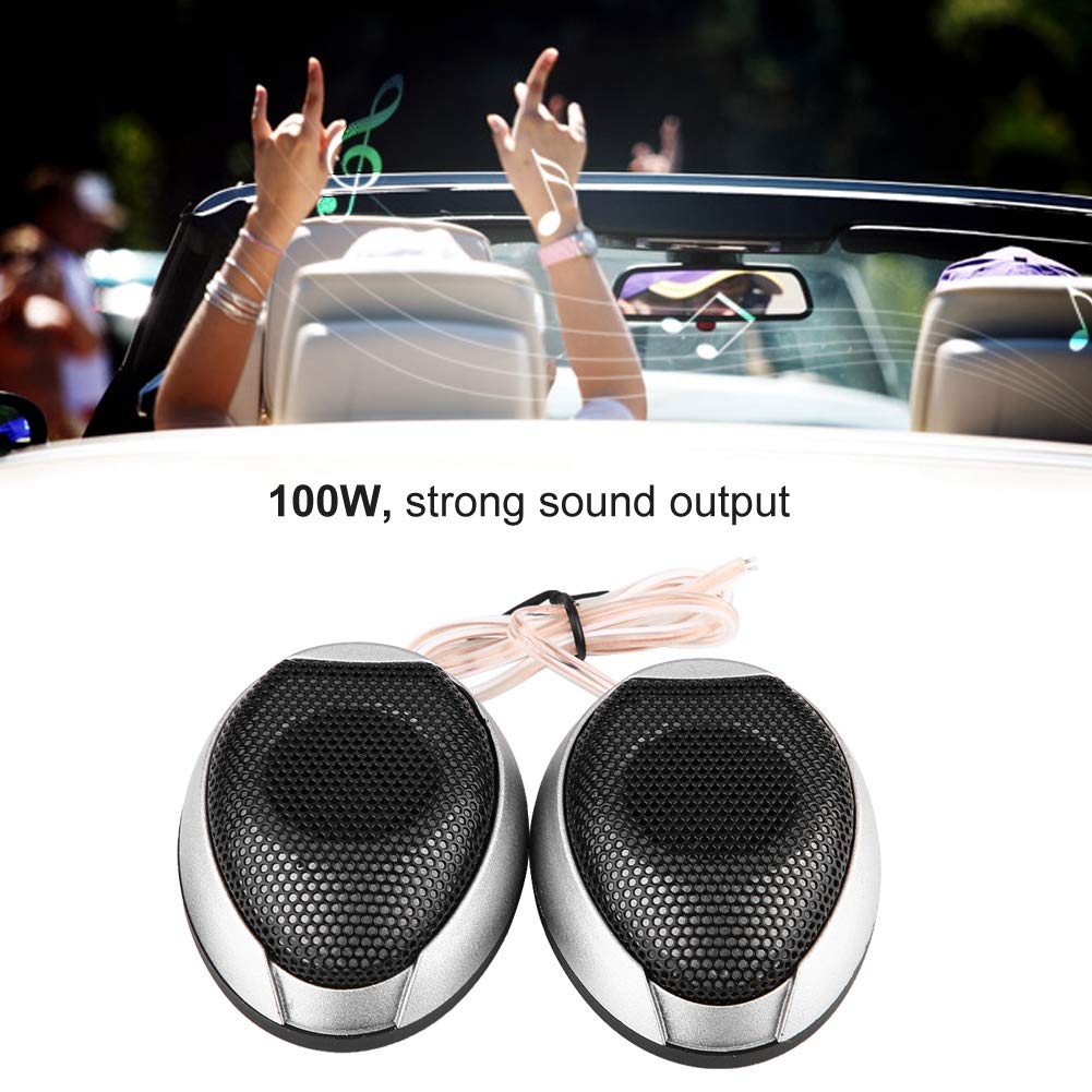 Car Speaker, Car Speaker 1000W Mini Audio Round Adhesive Loudspeaker Automotive Speaker with Glue (Sliver)