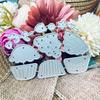 3 Stück Cupcake Stanzformen für Kartenherstellung, Stanzschablonen, Metall Stanzform, Scrapbooking Stanzformen, DIY geätzte Prägeschablone für Basteln