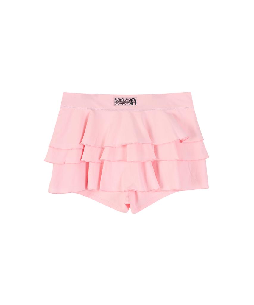 Lara Fox Frill Mini Pants Skirt Pink Bs2Ws002