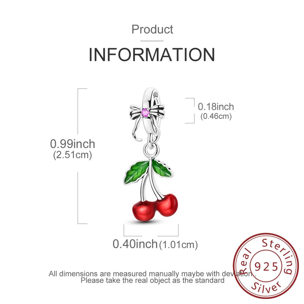 Cherry Charm Copper Fit Original Bracelet Making Fashion Pendant Woman Jewelry